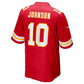KC.Chiefs #10 Emmett Johnson Red Team Game Football Jersey