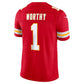 KC.Chiefs #1 Xavier Worthy Red Team Vapor F.U.S.E. Stitched Limited Football Jersey