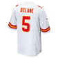 KC.Chiefs #5 Mansoor Delane White Game Stitched American Football Jerseys