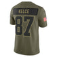 KC.Chiefs #87 Travis Kelce Olive 2025 Salute to Service Limited Stitched American Football Jerseys