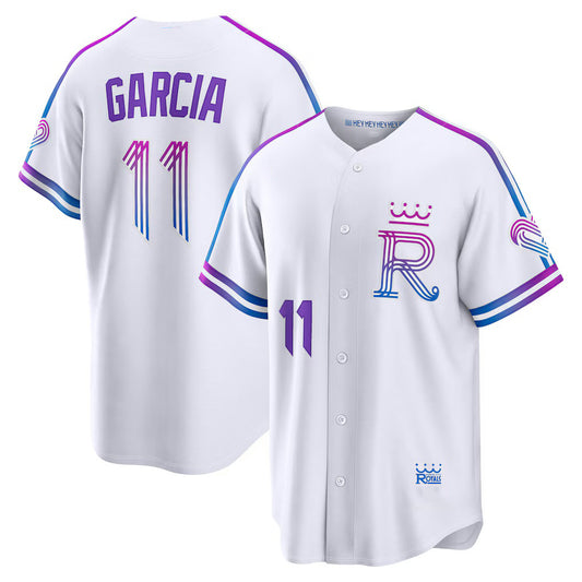 Kansas City Royals #11 Maikel Garcia White 2026 City Connect Stadium Stitched Baseball Jersey