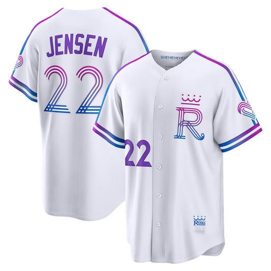 Kansas City Royals #22 Carter Jensen White 2026 City Connect Stadium Stitched Baseball Jersey