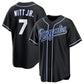 Kansas City Royals #7 Bobby Witt Jr. Black Out Stitched Baseball Jersey