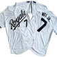 Kansas City Royals #7 Bobby Witt Jr Number White Black Name Limited Stitched Baseball Jersey