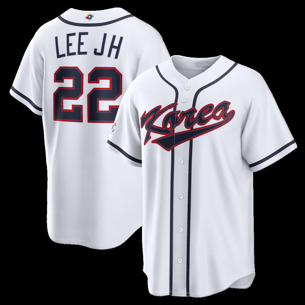Korea Baseball #22 Jung Hoo Lee 2026 World Baseball Classic Home Stadium Jersey - White Baseball Jersey Puhics