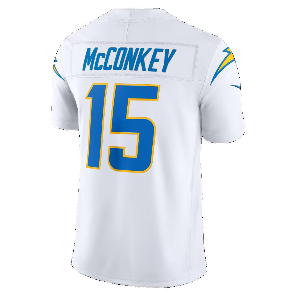 LA.Chargers #15 Ladd McConkey White Alternate Vapor F.U.S.E. Stitched Limited Football Jersey