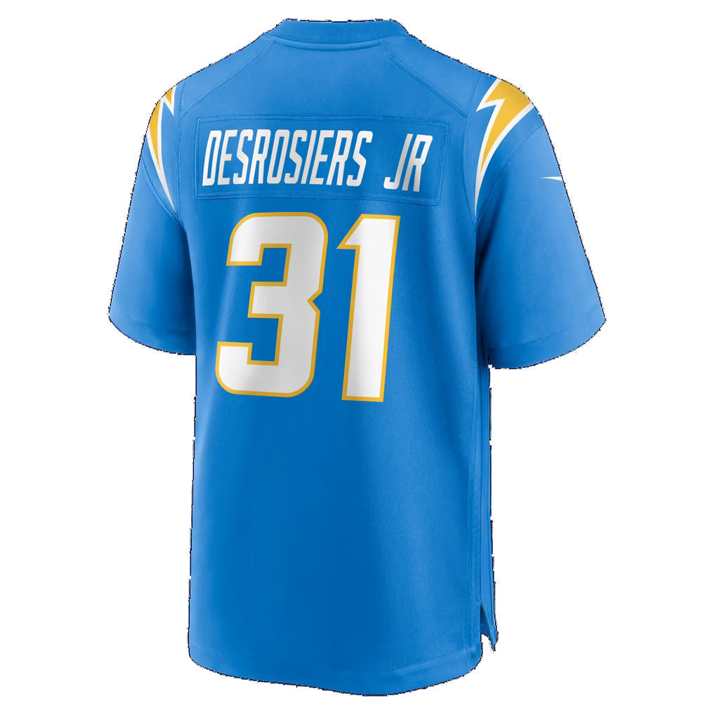 LA.Chargers #31 Greg Desrosiers Jr. Powder Blue Team Game Football Jersey