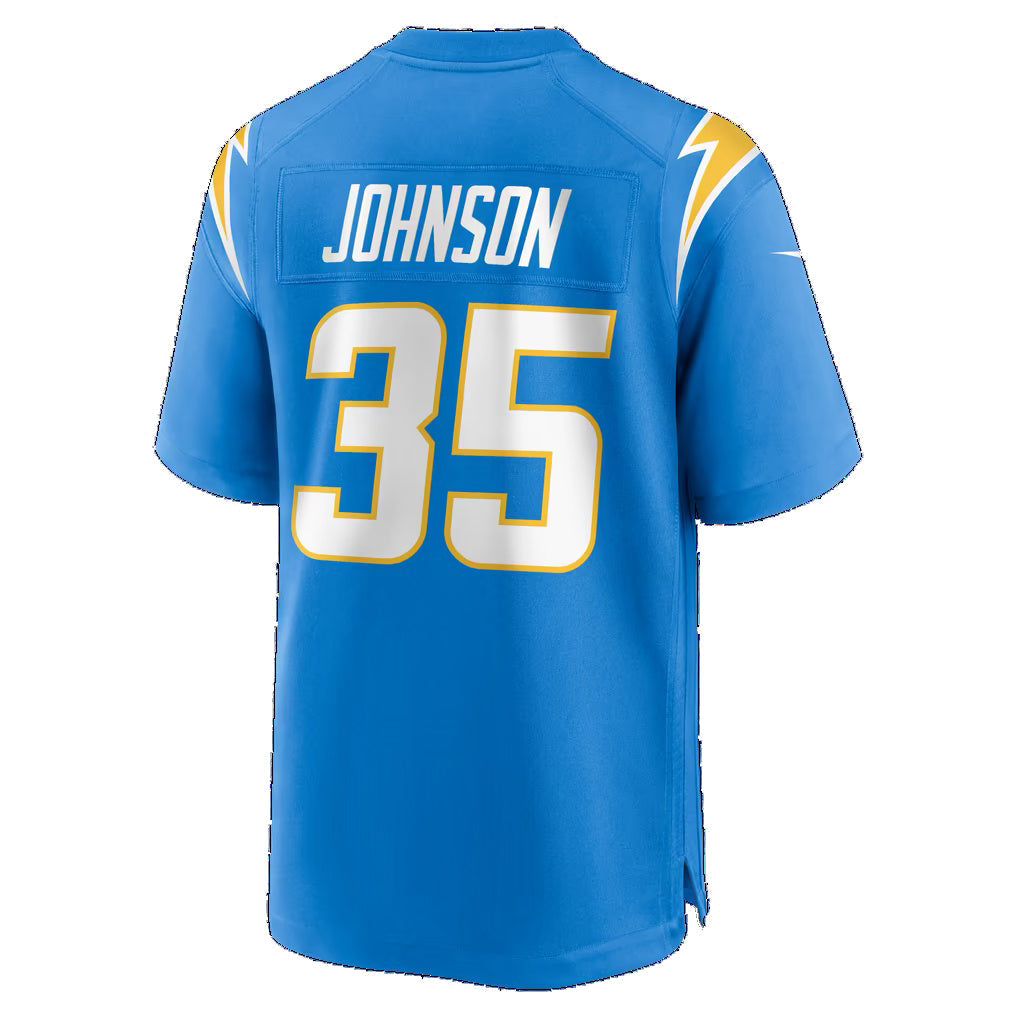 LA.Chargers #35 Amar Johnson Powder Blue Team Game Football Jersey