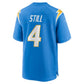 LA.Chargers #4 Tarheeb Still Powder Blue Team Game Football Jersey