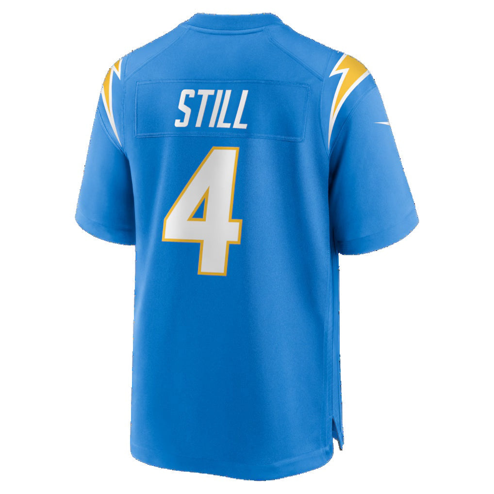 LA.Chargers #4 Tarheeb Still Powder Blue Team Game Football Jersey