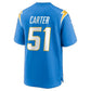 LA.Chargers #51 Andre Carter Powder Blue Team Game Football Jersey
