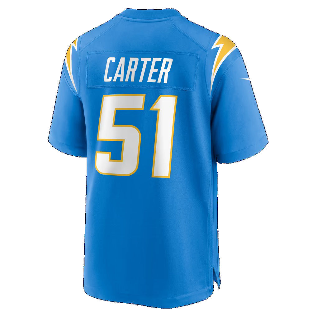 LA.Chargers #51 Andre Carter Powder Blue Team Game Football Jersey