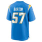 LA.Chargers #57 Lander Barton Powder Blue Team Game Football Jersey