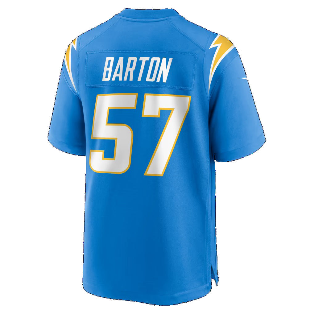 LA.Chargers #57 Lander Barton Powder Blue Team Game Football Jersey