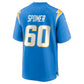 LA.Chargers #60 Jacob Spomer Powder Blue Team Game Football Jersey