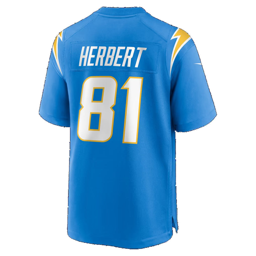 LA.Chargers #81 Patrick Herbert Powder Blue Team Game Football Jersey