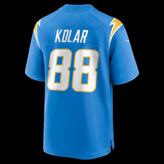 LA.Chargers #88 Charlie Kolar Powder Blue Team Game Stitched American Football Jerseys