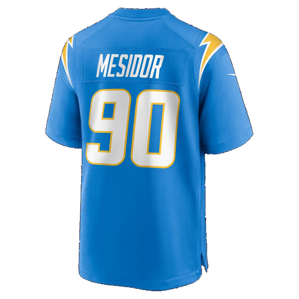 LA.Chargers #90 Akheem Mesidor Powder Blue Team Game Football Jersey