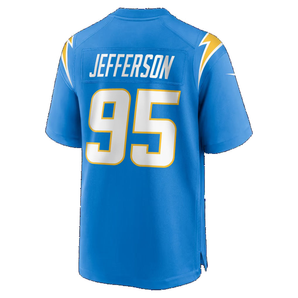 LA.Chargers #95 Jordan Jefferson Powder Blue Team Game Football Jersey