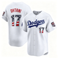 Los Angeles Dodgers #17 Shohei Ohtani White USA 250 Fourth of July Limited Baseball Stitched Jersey