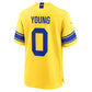 LA.Rams #0 Byron Young Gold Alternate Classic Sol Game Football Jersey