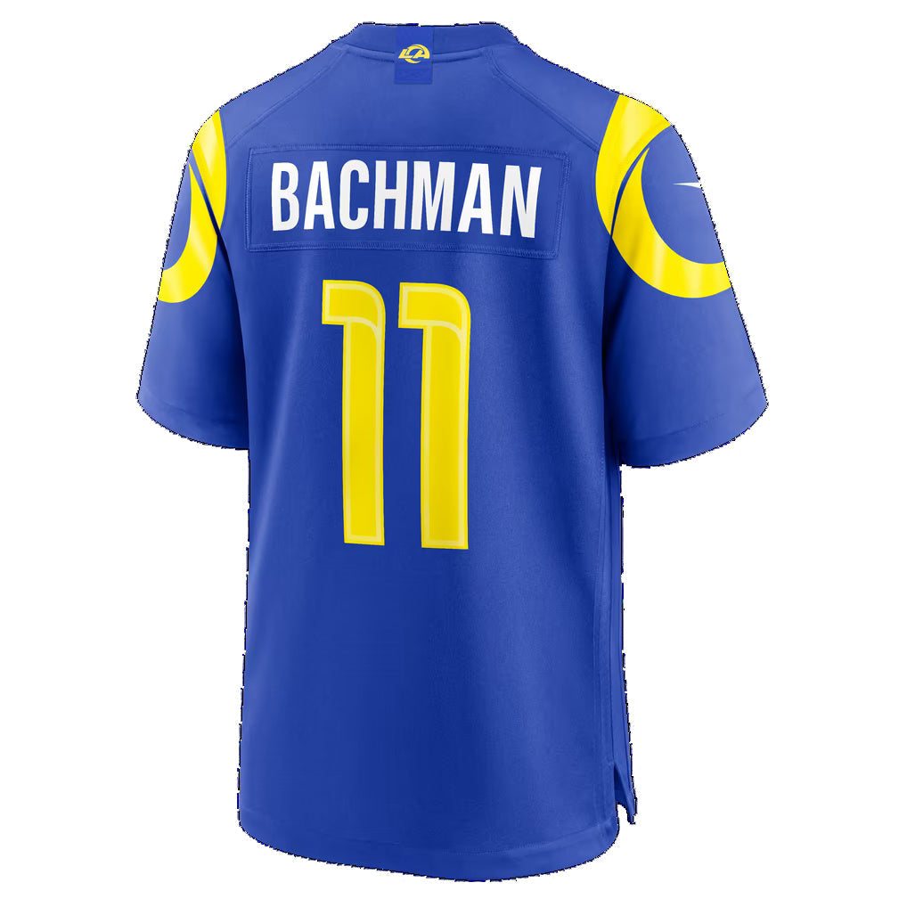 LA.Rams #11 Alex Bachman Royal Team Game Football Jersey