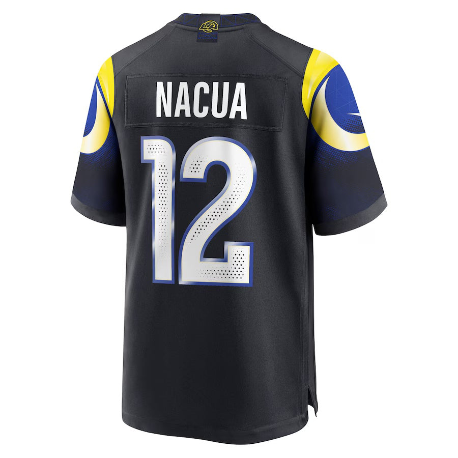 LA.Rams #12 Puka Nacua 2025 Rivalries Collection Game Jersey - Midnight Blue Stitched American Football Jerseys