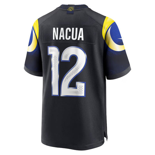LA.Rams #12 Puka Nacua 2025 Rivalries Collection Game Jersey - Midnight Blue Stitched American Football Jerseys