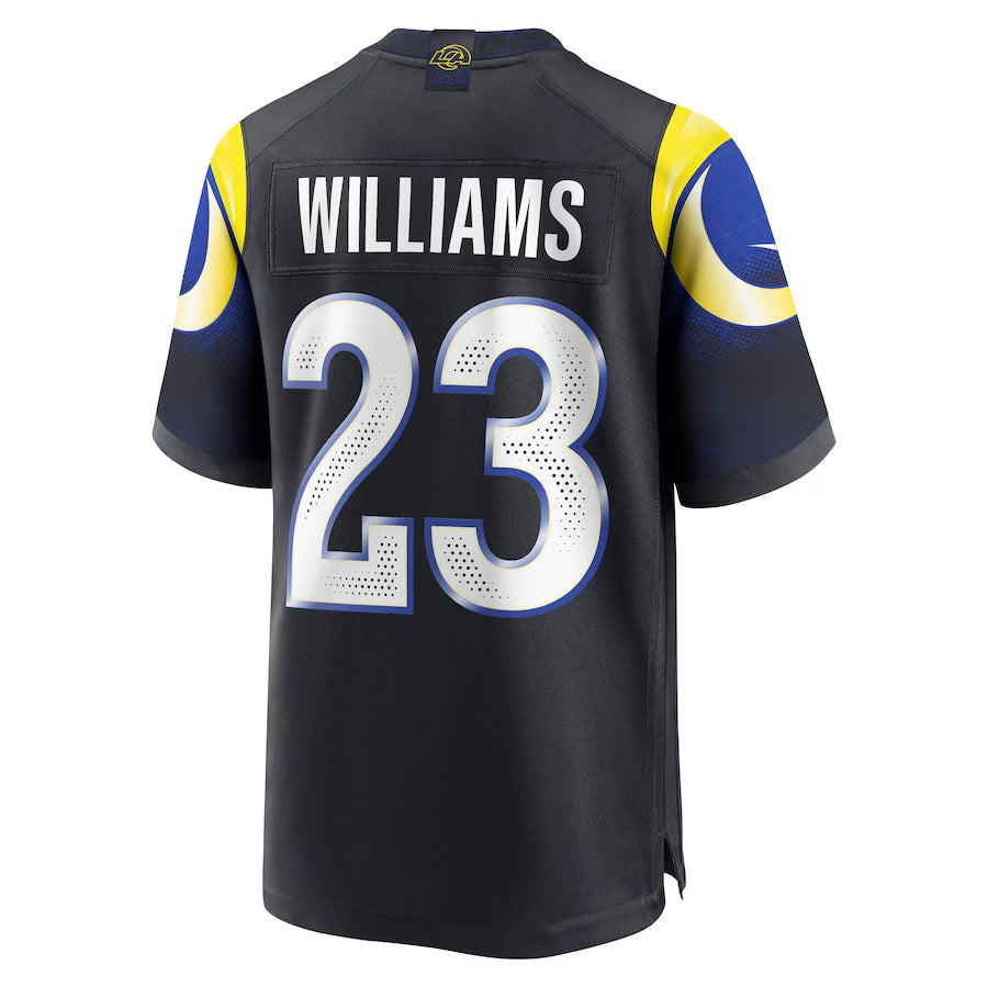 LA.Rams #23 Kyren Williams 2025 Rivalries Collection Game Jersey - Midnight Blue Stitched American Football Jerseys