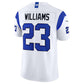 LA.Rams #23 Kyren Williams Fearsome White Vapor F.U.S.E. Stitched Limited Football Jersey