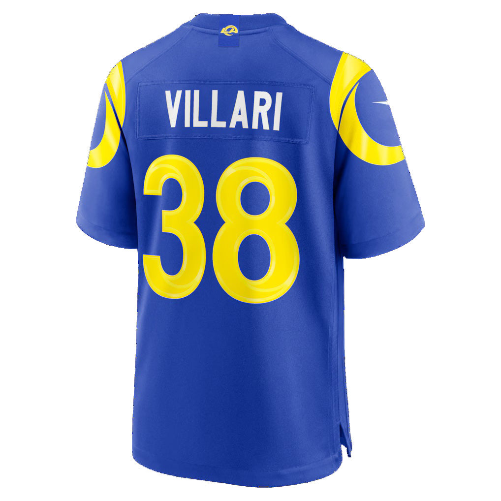 LA.Rams #38 Dan Villari Royal Game Football Jersey