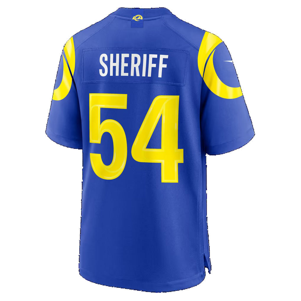 LA.Rams #54 Jamie Sheriff Royal Team Game Football Jersey