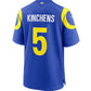 LA.Rams #5 Kamren Kinchens Royal Team Game Stitched Football American Jersey