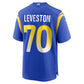 LA.Rams #70 KT Leveston Royal Team Game Stitched American Football Jerseys