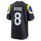LA.Rams #8 Jared Verse 2025 Rivalries Collection Game Jersey - Midnight Blue Stitched American Football Jerseys