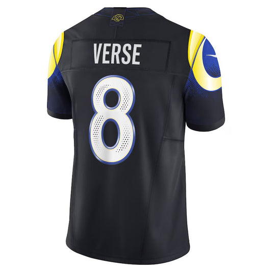 LA.Rams #8 Jared Verse 2025 Rivalries Collection Limited Jersey - Midnight Blue Stitched American Football Jerseys