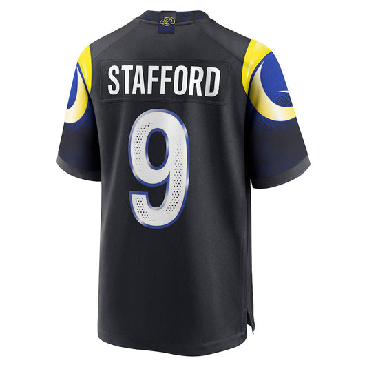 LA.Rams #9 Matthew Stafford 2025 Rivalries Collection Game Jersey - Midnight Blue Stitched American Football Jerseys