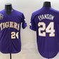 L.Tigers #24 Anthony Eyanson Purple 2025 World Series Stitched Baseball American College Jerseys