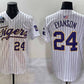 L.Tigers #24 Anthony Eyanson White Pinstripe 2025 World Series Stitched Baseball American College Jerseys