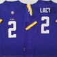 L.Tigers #2 Kyren Lacy Purple F.U.S.E. Stitched American College Jerseys