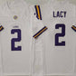 L.Tigers #2 Kyren Lacy White F.U.S.E. Stitched American College Jerseys