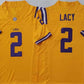 L.Tigers #2 Kyren Lacy Yellow F.U.S.E. Stitched American College Jerseys