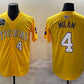 L.Tigers #4 Steven Milam Gold 2025 World Series Stitched Baseball American College Jerseys
