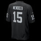 LV.Raiders #15 Fernando Mendoza Black 2026 Draft First Round Pick No. 1 Team Game Stitched Football American Jersey