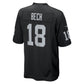 LV.Raiders #18 Jack Bech Black Team Game American Football Jerseys