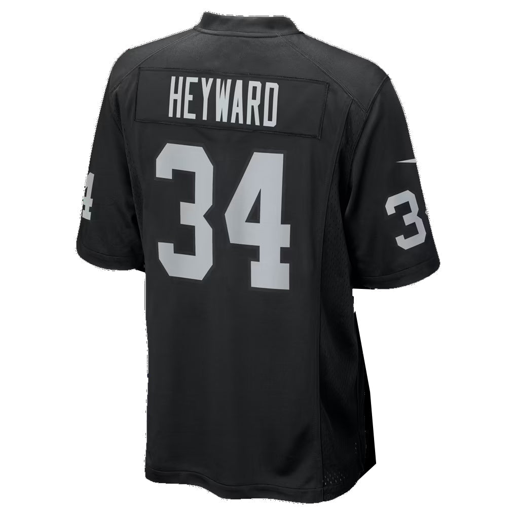 LV.Raiders #34 Connor Heyward Black Team Game Football Jersey
