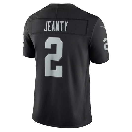 LV.Raiders #2 Ashton Jeanty Black Team Vapor F.U.S.E. Stitched Limited Football Jersey