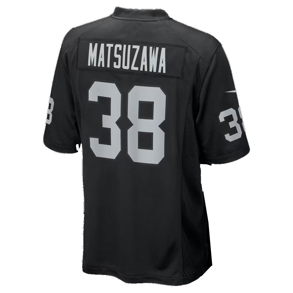 LV.Raiders #38 Kansei Matsuzawa Black Team Game Football Jersey