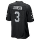 LV.Raiders #3 Taron Johnson Black Team Game Football Jersey