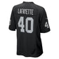 LV.Raiders #40 Devin Lafayette Black Team Game Football Jersey